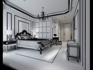 bedroom - european style -9417 3D Модель