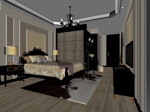 bedroom - european style -9417 3D Модель