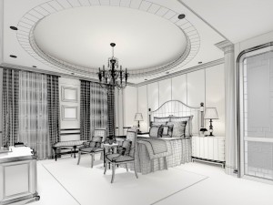 bedroom - european style-9419 Modèle 3D