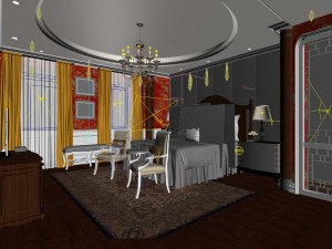 bedroom - european style-9419 Modèle 3D