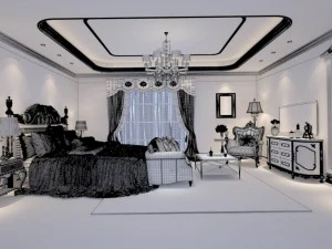 bedroom - european style-9421 3D Model