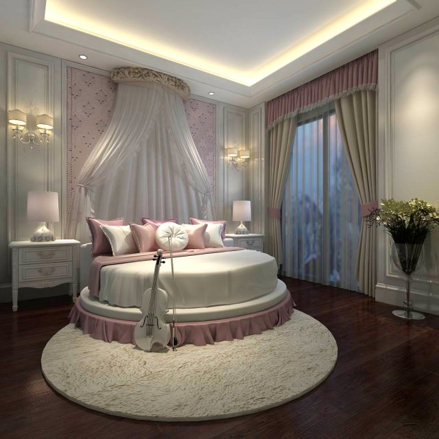 bedroom - european style -9429 Modello 3D .c4d .max .obj .3ds .fbx .stl .blend 