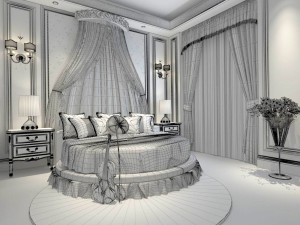 bedroom - european style -9429 Modello 3D