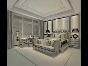 bedroom - european style-9430 3D Model