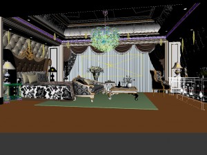 bedroom - european style-9431 3D 模型