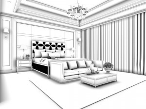 bedroom - european style-9436 3D Model