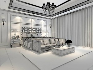 bedroom - european style-9436 3D Model