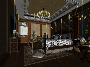 bedroom - european style-9438 3D Model