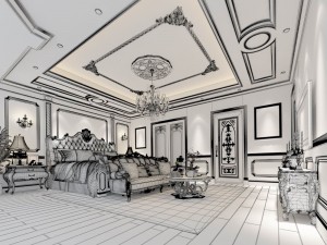 bedroom - european style -9439 Modèle 3D