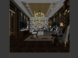 bedroom - european style -9440 3D Модель