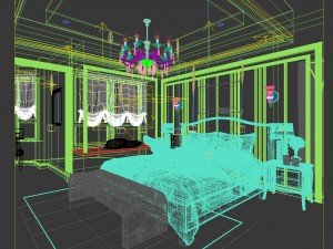 bedroom - european style -9441 3D Model