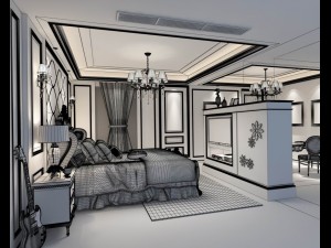 bedroom - european style -9442 3Dモデル