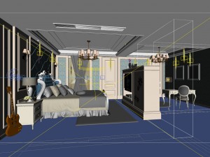bedroom - european style -9442 3Dモデル