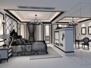 bedroom - european style -9442 3Dモデル
