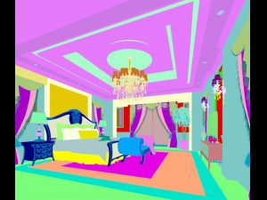 bedroom - european style -9452 3D Модель