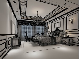bedroom - european style -9453 3D 모델