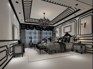 bedroom - european style -9453 3D Model