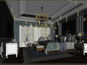 bedroom - european style -9453 3D 모델