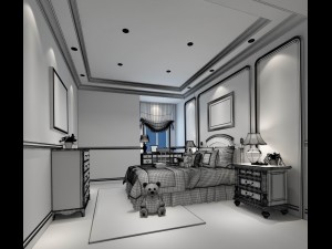bedroom - pastoral style -9401 3Dモデル