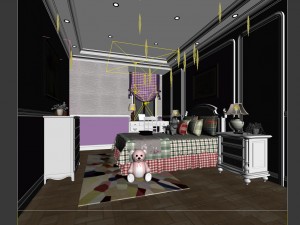 bedroom - pastoral style -9401 3Dモデル