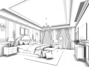 bedroom - modern style -9401 3D Model