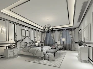 bedroom - modern style -9401 3D Model