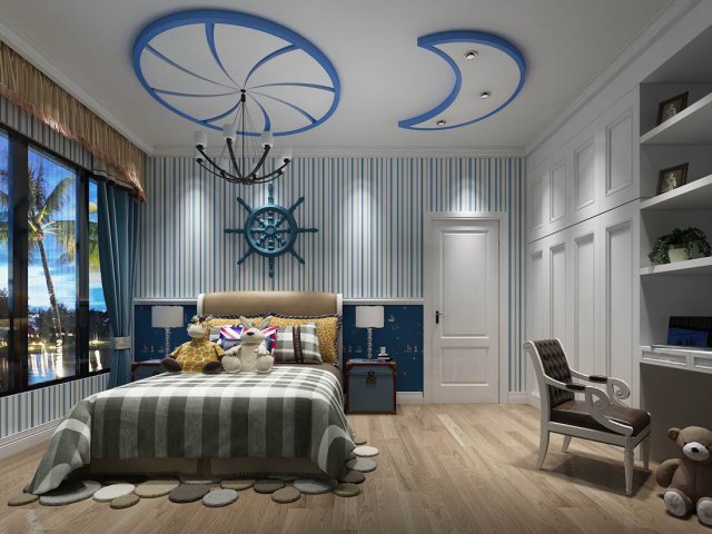 bedroom - modern style -9403 3D Model .c4d .max .obj .3ds .fbx .stl .blend 