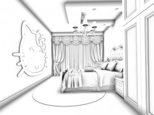 bedroom - modern style -9405 3D Model
