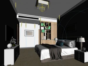 bedroom - modern style -9406 3D Model