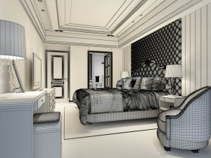 bedroom - modern style -9413 Modello 3D
