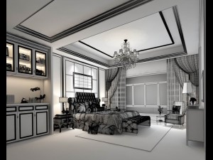 bedroom - contemporary - 9417 Modello 3D