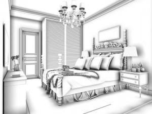 bedroom - modern style - 9418 3D Model