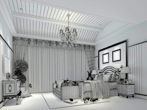 bedroom - modern style-9420 Modello 3D