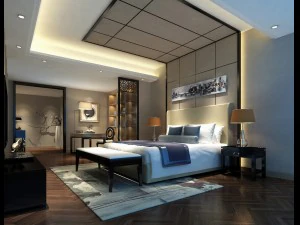 침실 - 현대적인 스타일 -9422 3D 모델