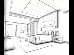 bedroom - modern style -9422 3D Model