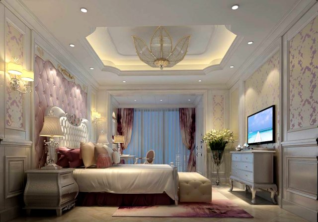 bedroom - modern style -9423 Modello 3D .c4d .max .obj .3ds .fbx .stl .blend 