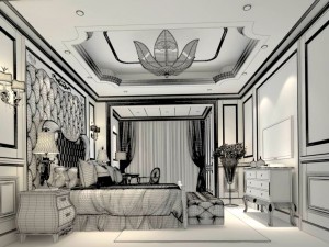 bedroom - modern style -9423 Modello 3D