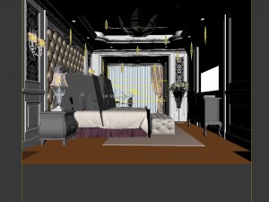 bedroom - modern style -9423 Modello 3D