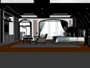 bedroom - modern style - 9424 3D Model