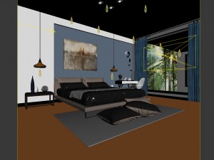 bedroom - modern style - 9427 Modello 3D
