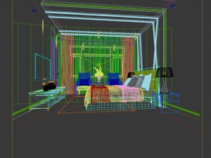 bedroom - modern style -9429 Model 3D