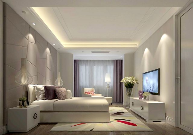 bedroom - modern style - 9430 Model 3D .c4d .max .obj .3ds .fbx .stl .blend 