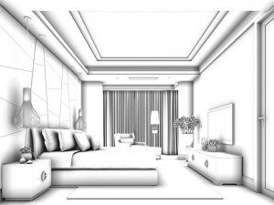 bedroom - modern style - 9430 Model 3D