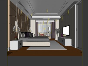 bedroom - modern style - 9430 Model 3D