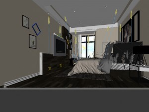bedroom - contemporary - 9431 Modèle 3D