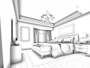 bedroom - modern style - 9432 3D Model