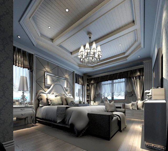 bedroom - modern style -9433 3D Model .c4d .max .obj .3ds .fbx .stl .blend