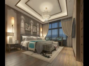 quarto - contempor&acirc;neo - 9434 Modelo 3D