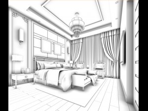 bedroom - contemporary - 9434 3D मॉडल