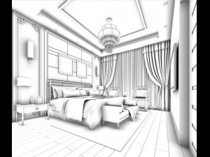 bedroom - contemporary - 9434 3D Model